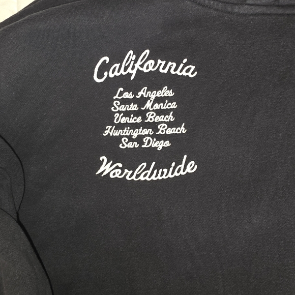Hollister Black pullover hoodie sweatshirt Graphic, California, Vintage Size LG - Picture 5 of 10